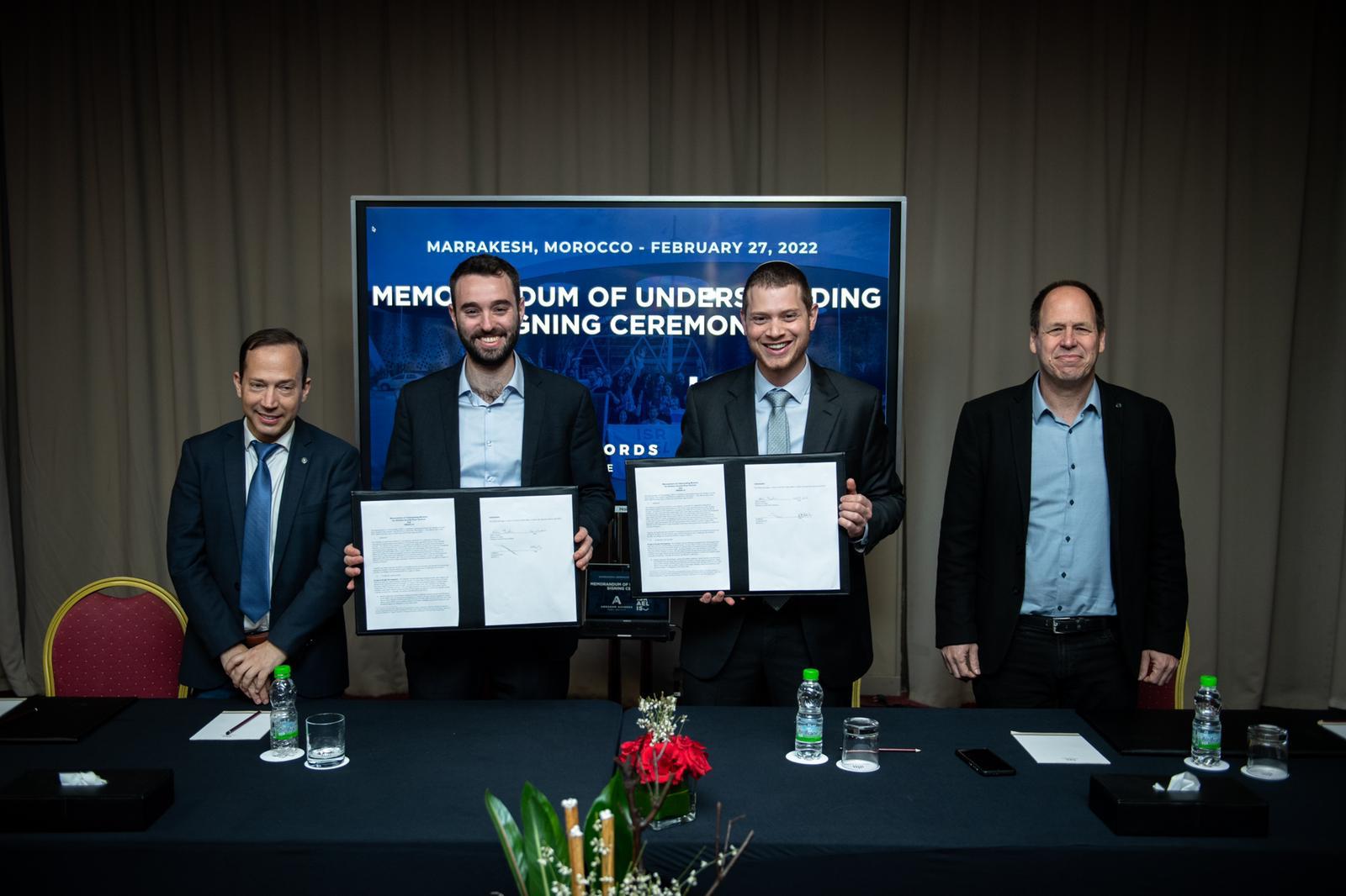 AAPI Israel Director Asher Fredman and Eyal Biram, Chief Executive Officer of Israel-IS participated in an MOU Signing Ceremony in Marrakesh, Morocco.